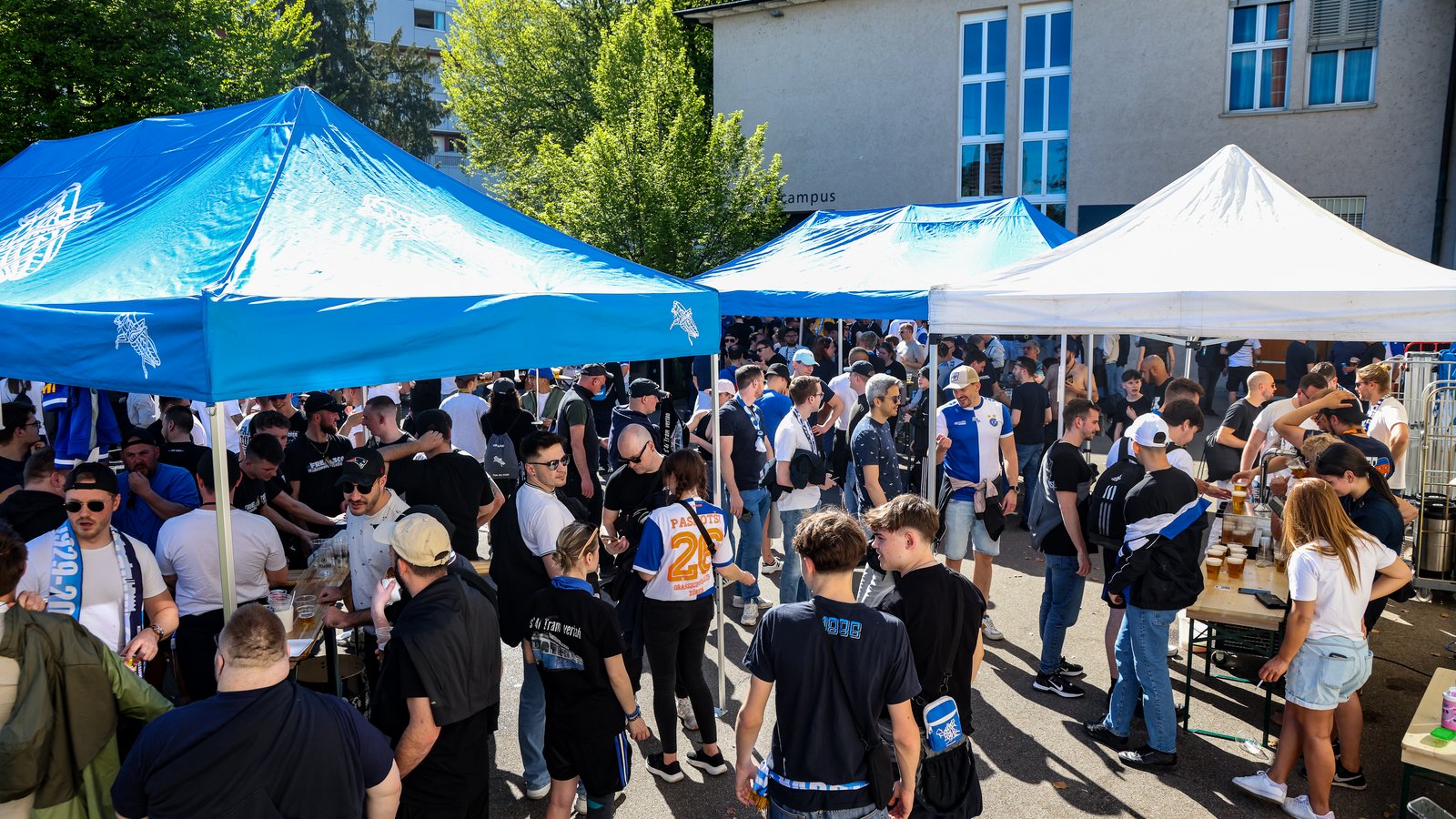 Fanzone vor dem Spiel gegen Yverdon