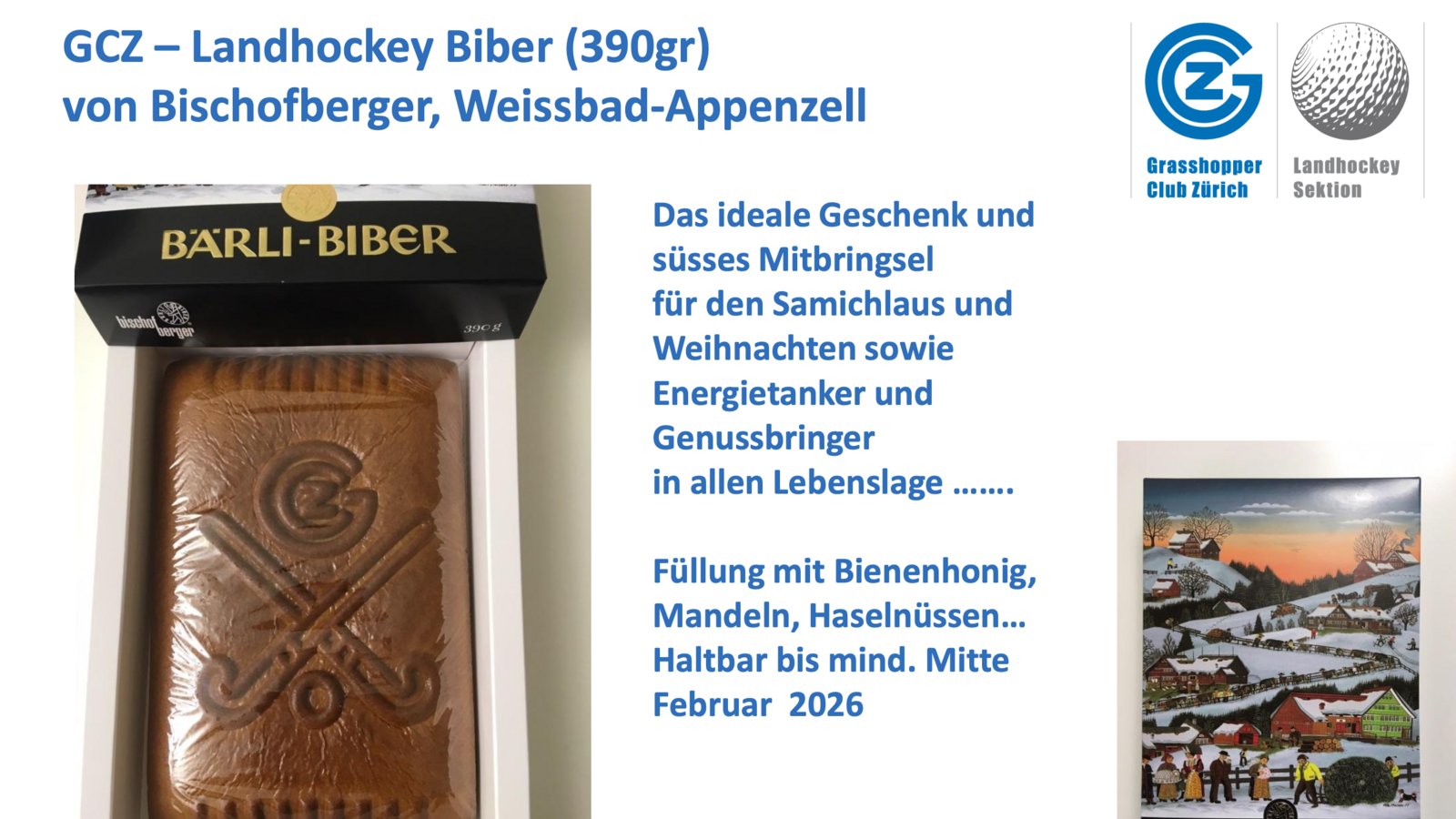 GCZ Landhockey Biber weiterhin erhältlich - perfekt zur Winterzeit