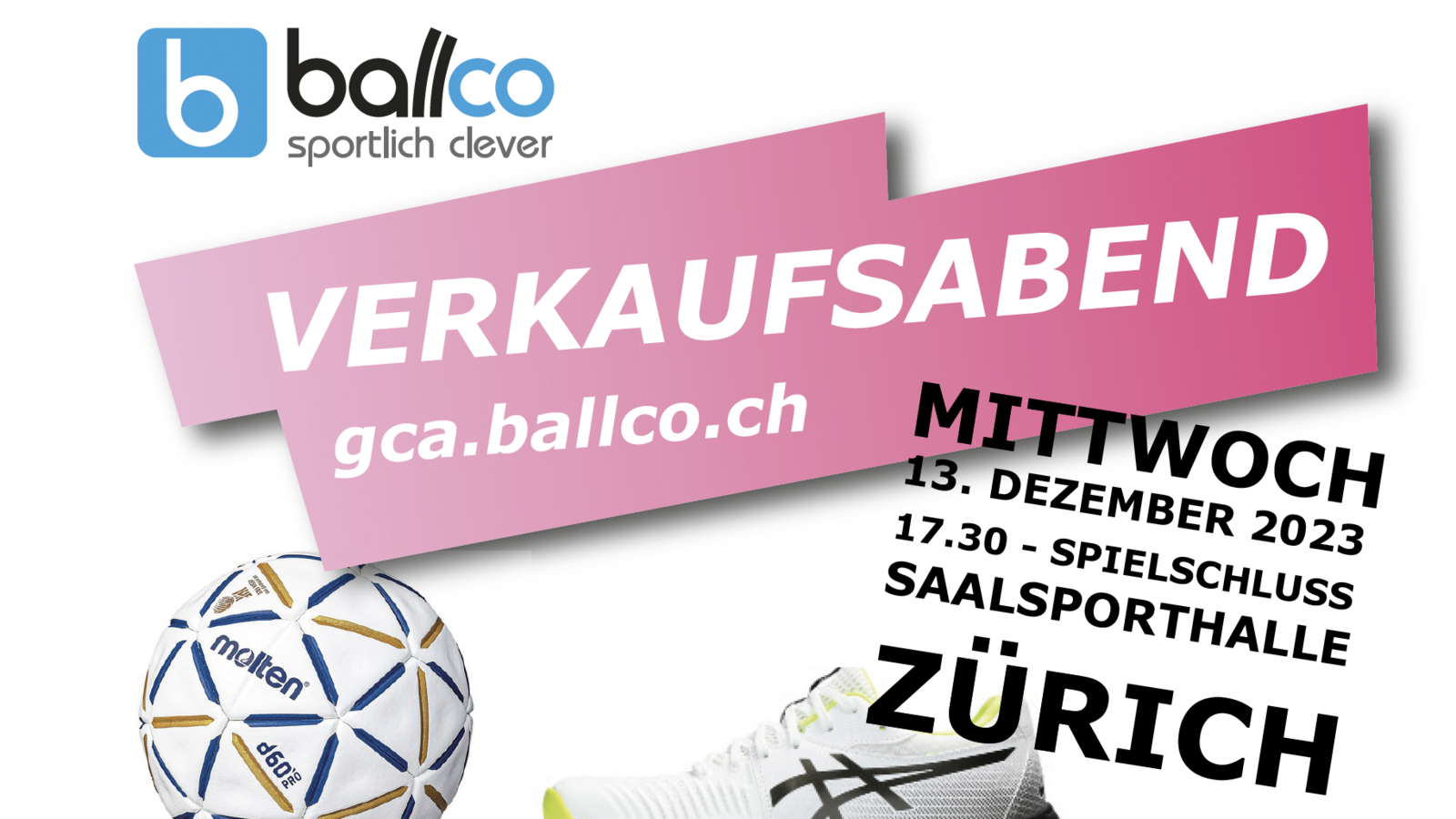 Ballco Verkaufsabend am Pink Ribbon Spiel