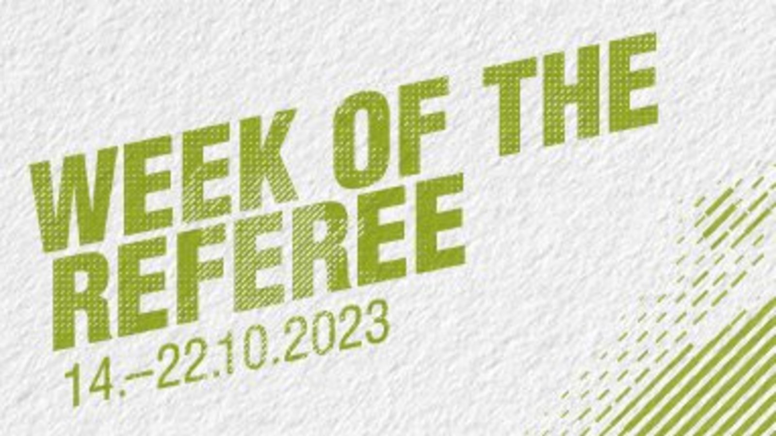 No referee, no game: Week of the referee