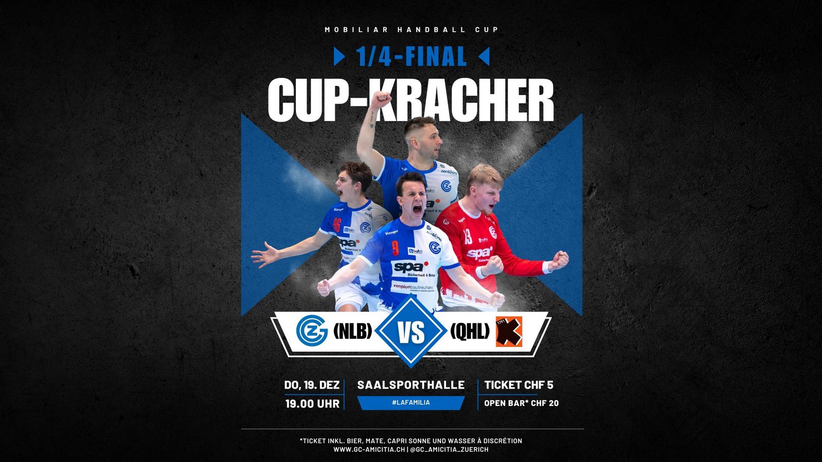 MNLB: Im Cup gegen den Schweizermeister aus Schaffhausen!